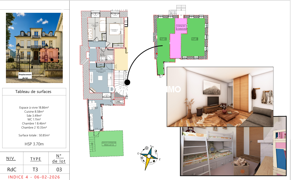 Vente Appartement Bagnères-de-Luchon 31110 PARC DU CASINO